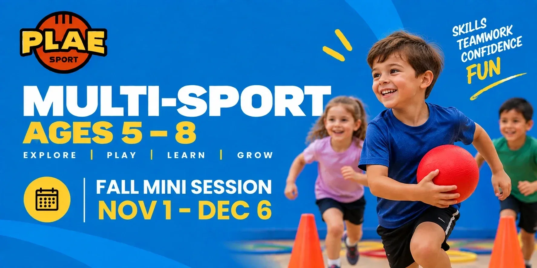 Multi-Sport 5-8 Years: Sunday's 2:55-3:55pm @ Sussex Corner Elementary School